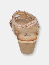 Load image into Gallery viewer, Dua Rose Gold Wedge Sandals