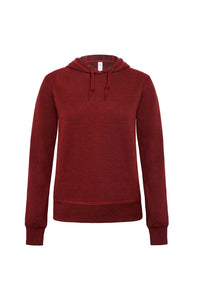 B&C Denim Womens/Ladies Universe Hooded Sweatshirt/Hoodie (Dark Heather Red)