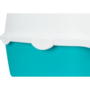 Trixie Vico Cat Litter Box (Turquoise/White) (56cm x 40cm x 40cm)