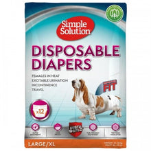 Load image into Gallery viewer, Simple Solution Disposable Dog Diapers (Pack Of 12) (May Vary) (Small/Medium Breeds)