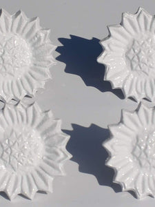 Vibhsa Sunflower White Napkin Rings Set Of 4