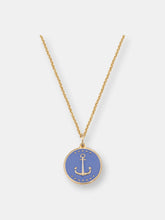 Load image into Gallery viewer, Of the Sea Anchor Enamel Medallion Necklace