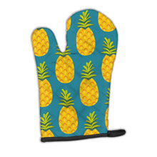 Load image into Gallery viewer, Pineapples on Teal Oven Mitt