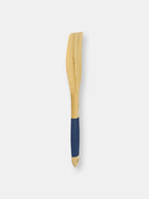 Load image into Gallery viewer, Michael Graves Design Flat Bamboo Spatula with Indigo Silicone Handle
