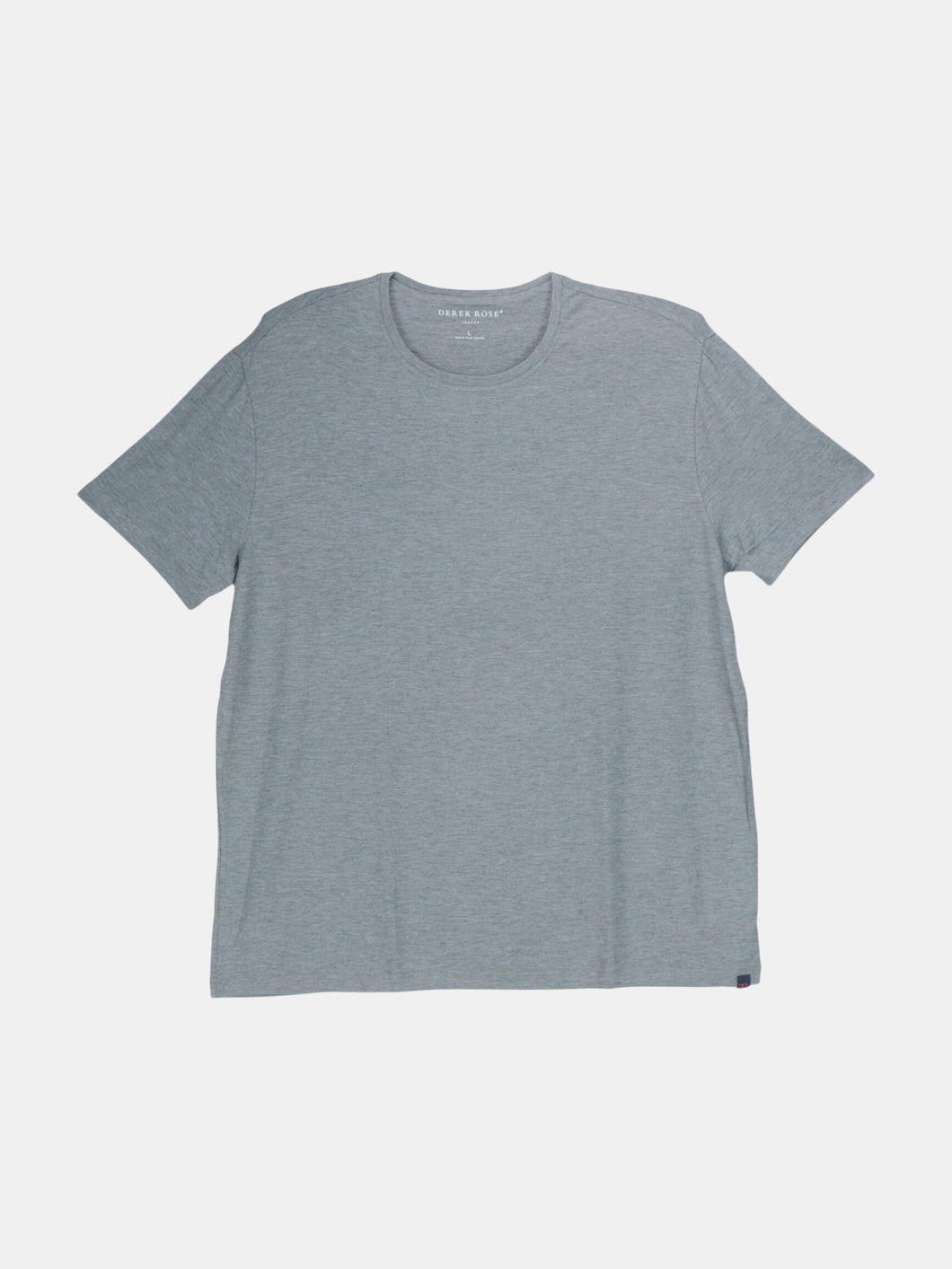 Derek Rose Men's Charcoal Marlowe Micromodal Stretch Jersey Top Graphic T-Shirt