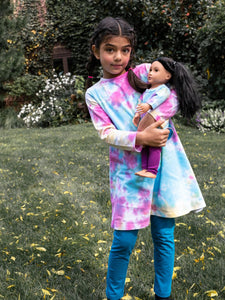 Matching Girl & Doll Tie Dye Dress