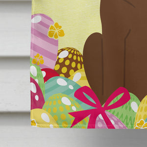 28 x 40 in. Polyester Easter Eggs Chocolate Labrador Flag Canvas House Size 2-Sided Heavyweight