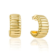 Load image into Gallery viewer, Kate Hoop 14K Gold Vermeil Post Earrings