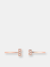 Load image into Gallery viewer, Traffic Light Adjustable Diamond Cuff In 14K Rose Gold Vermeil On Sterling Silver