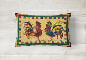 12 in x 16 in  Outdoor Throw Pillow Rooster   Canvas Fabric Decorative Pillow