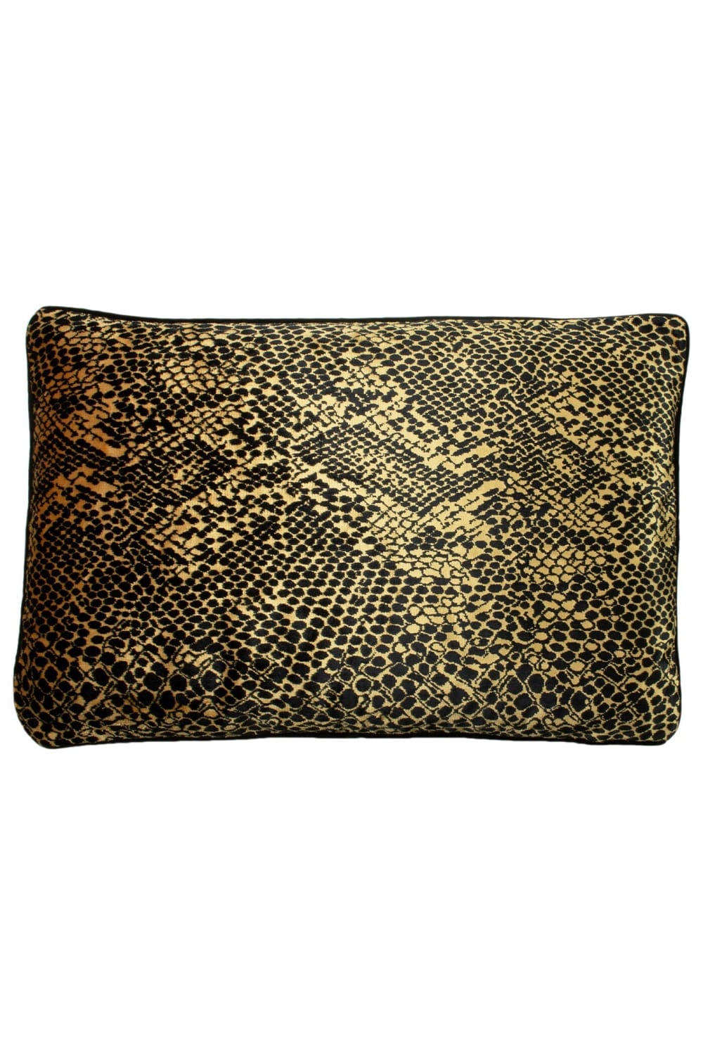 Paoletti Python Throw Pillow Cover (Gold/Black) (One Size)