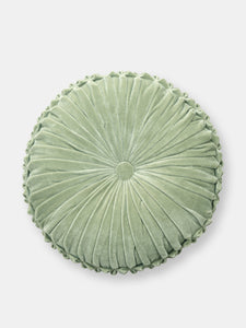 Velvet Round Cushion - Pistachio Green - 16 Inch