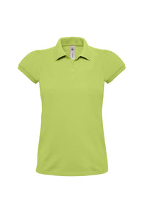 B&C Womens/Ladies Heavymill Cotton Short Sleeve Polo Shirt (Pistachio)