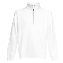 Load image into Gallery viewer, Fruit Of The Loom Mens Zip Neck Sweatshirt (White)