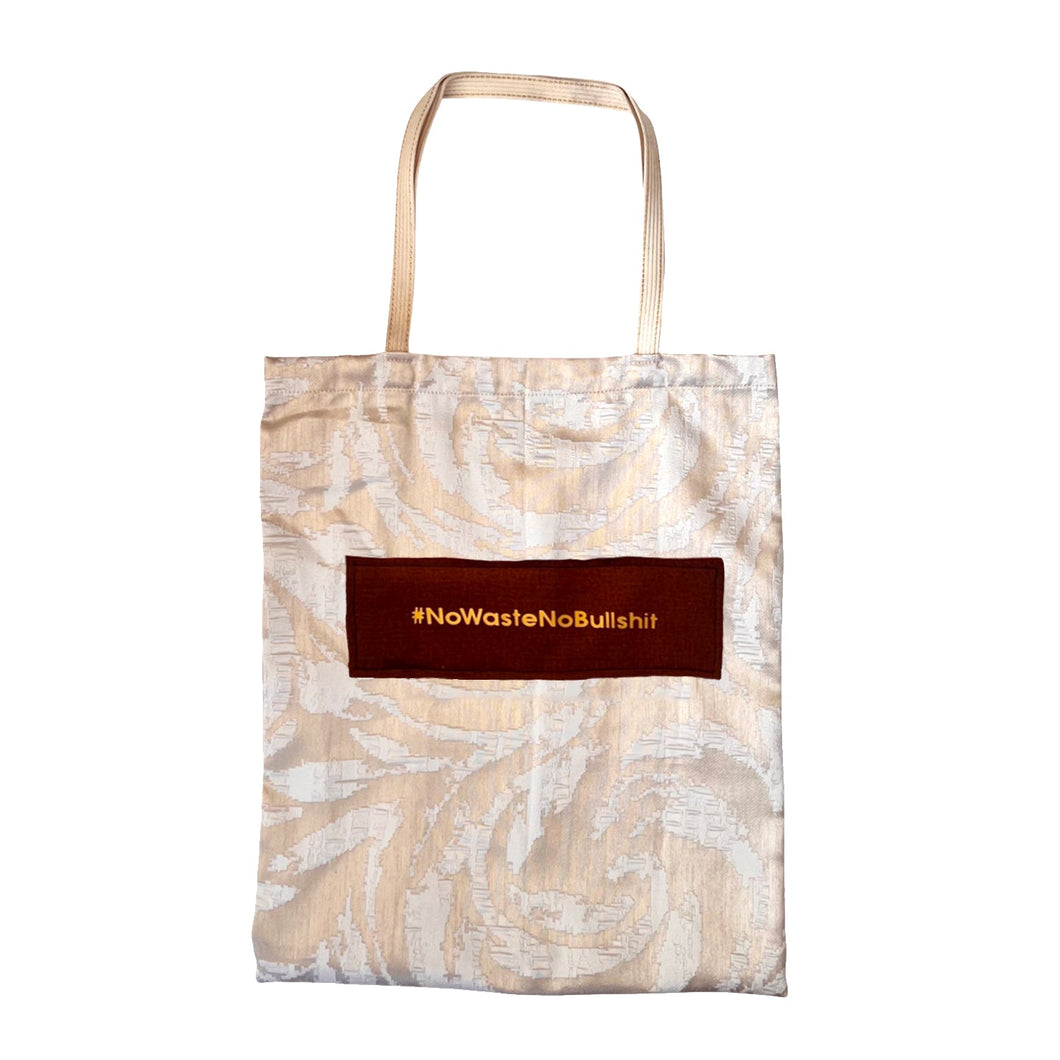 Eco-Conscious Tote In White & Beige
