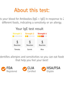 Extensive Food Sensitivity + Allergy Test (252 Foods)