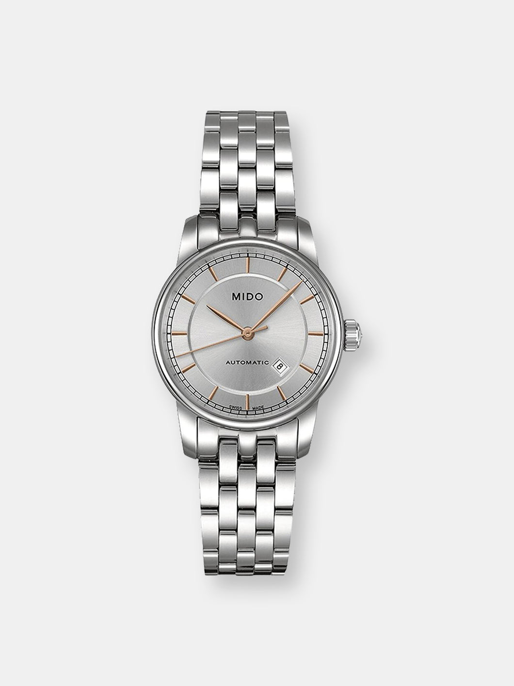 Mido Women's Baroncelli Ii Lady M76004101 Silver Stainless-Steel Swiss Automatic Dress Watch