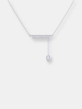 Load image into Gallery viewer, Wrecking Ball Double Bar Bolo Adjustable Diamond Lariat Necklace In Sterling Silver