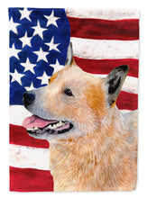 Load image into Gallery viewer, 11 x 15 1/2 in. Polyester USA American Flag with Australian Cattle Dog Garden Flag 2-Sided 2-Ply