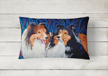 Load image into Gallery viewer, 12 in x 16 in  Outdoor Throw Pillow Sheltie Canvas Fabric Decorative Pillow