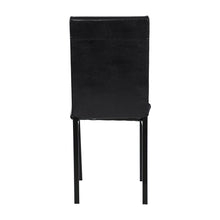 Load image into Gallery viewer, Jemez Black Metal Frame Dark Brown Faux Leather Dining Chair - Set of 4