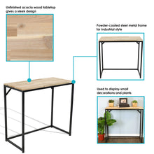Load image into Gallery viewer, Sunnydaze Indoor Acacia Wood End Table - Unfinished - 31.5 in