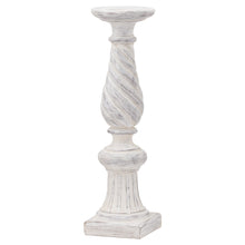 Load image into Gallery viewer, Hill Interiors Twisted Candle Stick (White) (40cm x 14cm x 14cm)