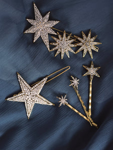 Set of 5 Dramatic Starry Jewels Hair Pins