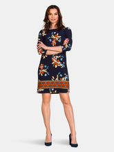 Load image into Gallery viewer, Amora Shift Dress in Santa Barbara Floral Blue