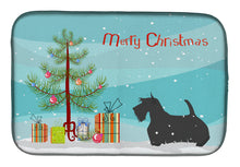 Load image into Gallery viewer, 14 in x 21 in Scottish Terrier Merry Christmas Tree Dish Drying Mat