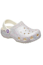 Load image into Gallery viewer, Crocs Childrens/Kids Classic Glitter Slip On Clog (Oyster/Glitter)