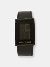 Load image into Gallery viewer, Kenneth Cole Men&#39;s Digital KCC0168002 Black Leather Quartz Fashion Watch