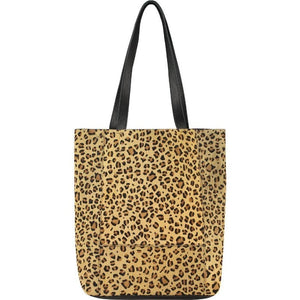 Leopard Print Bow Calf Hair Leather Tote