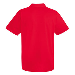 Fruit Of The Loom Mens Moisture Wicking Short Sleeve Performance Polo Shirt (Red)