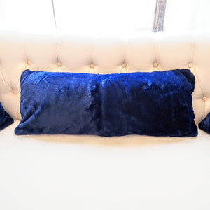 Faux Fur Lumbar Pillow with Adjustable Insert