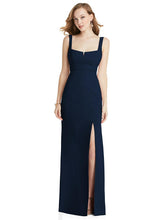 Load image into Gallery viewer, Wide Strap Notch Empire Waist Dress with Front Slit - 6838