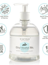 Load image into Gallery viewer, Kimtrue Antibacterial Hand Sanitizer 70% Alcohol Gel with Moisturizing Aloe (16 oz), Made in USA