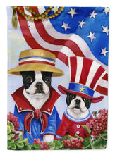 Load image into Gallery viewer, Boston Terrier USA Garden Flag 2-Sided 2-Ply