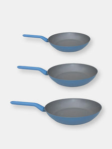 BergHOFF Leo 3PC Non-Stick Fry Pan Set, Blue