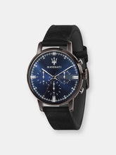 Load image into Gallery viewer, Maserati Men&#39;s Eleganza R8871630002 Black Leather Quartz Fashion Watch