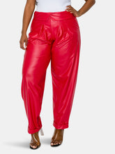 Load image into Gallery viewer, Collared Faux Leather Pants w/ Pockets