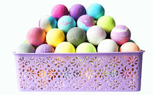 Load image into Gallery viewer, 40 Bath Bombs in Large Gift Basket! Natural, Moisturizing