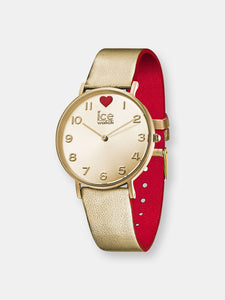 Ice-Watch Women's Love 013376 Gold Leather Quartz Fashion Watch