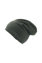 Load image into Gallery viewer, Atlantis Brooklin Raw Edge Jersey Beanie (Olive)