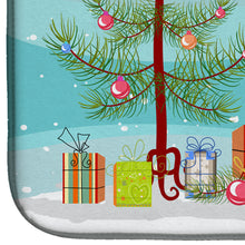 Load image into Gallery viewer, 14 in x 21 in Beagle Merry Christmas Tree Dish Drying Mat