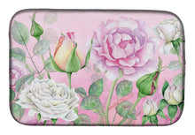 Load image into Gallery viewer, 14 in x 21 in Rose Garden Dish Drying Mat