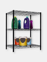 Load image into Gallery viewer, 3 Tier Steel Wire Multi-Purpose Free-Standing Heavy Duty Shelf, Black