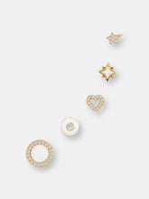 Load image into Gallery viewer, Pave Diamond Heart Earrings