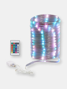 Indoor LED Light Strip with Remote Control - 16 Colors - 32' 8"