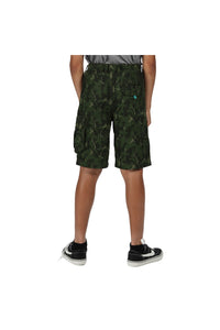 Regatta Kids Shorewalk Multi Pocket Shorts (Racing Green Camo)